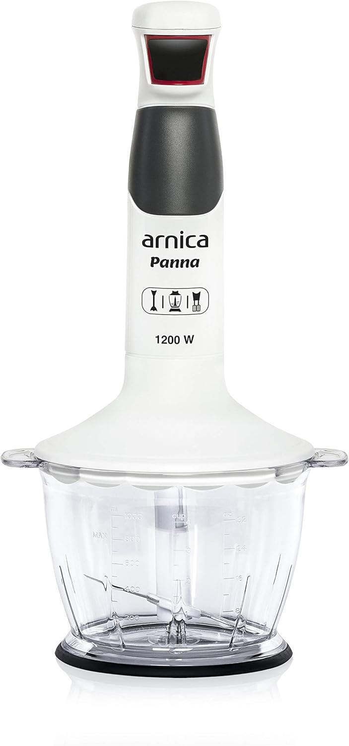 arnica Panna Set Stabmixer Set Handmixer Blender Pürierstab Schneebesen Zerkleinerer 1200W