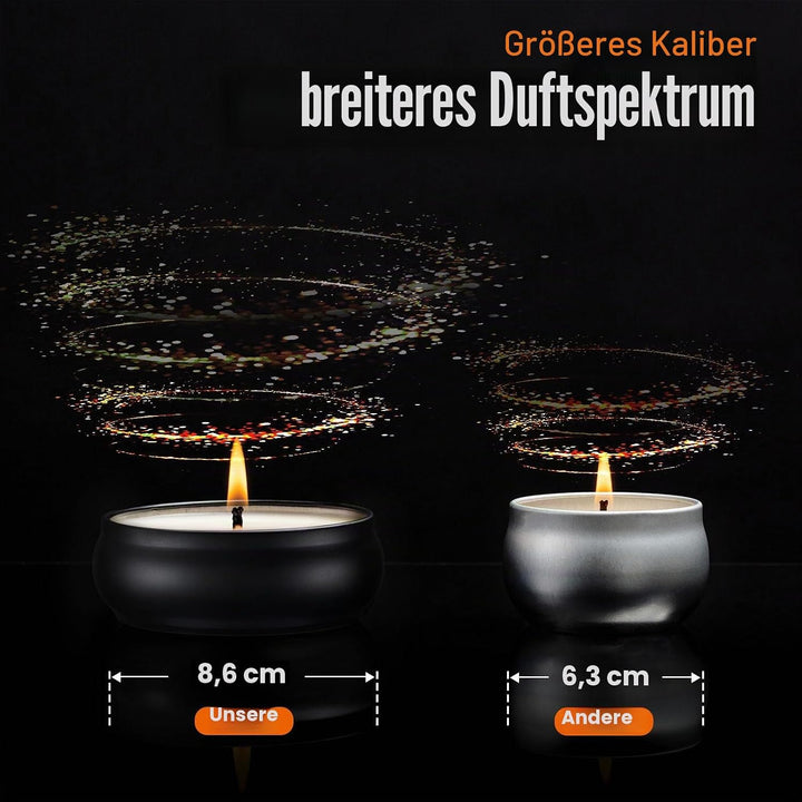 24er Set Schwarz Kerzengläser mit Deckel, 120 ml Weitmundige Leere Gläser für Handgemachte Kerzen, i