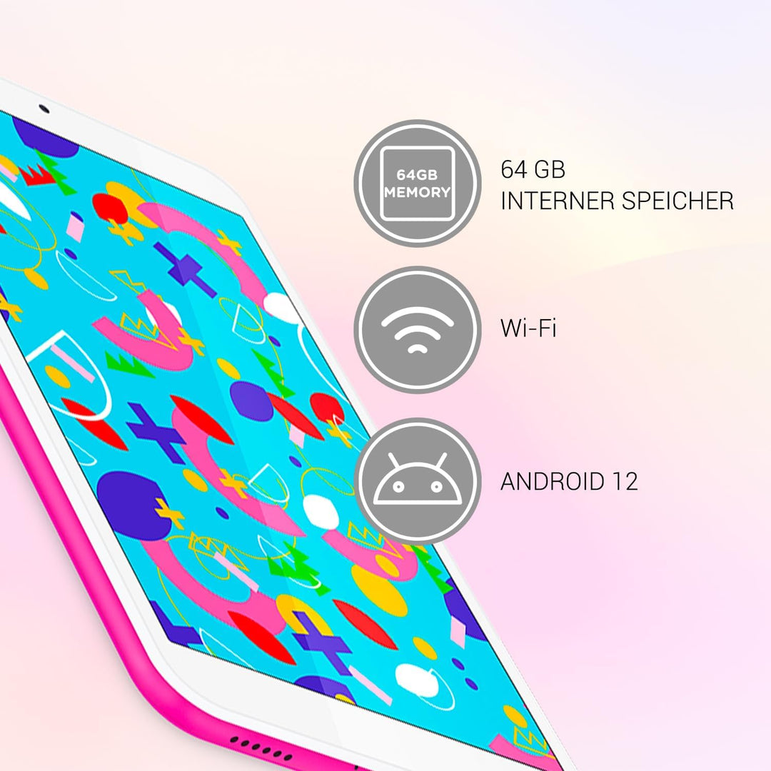 SPC Gravity 3 Mini – Tablet für Kinder mit 8" Display, Kindersicherung, 4GB RAM, 64GB erweiterbarer
