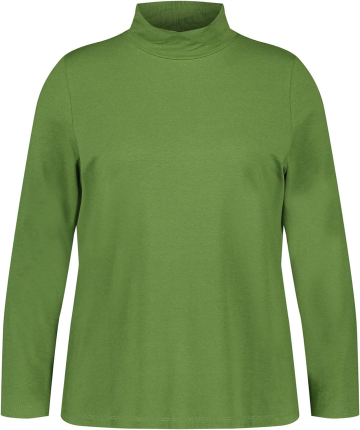 Samoon Damen 171050-26400 T Shirt, Basil Green, 44 EU