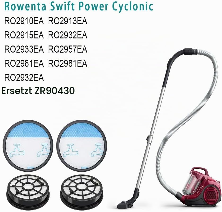 2 Sätze RO2910EA Filter für Rowenta Swift Power Cyclonic RO2910EA RO2915EA RO2932EA RO2933EA RO2957E