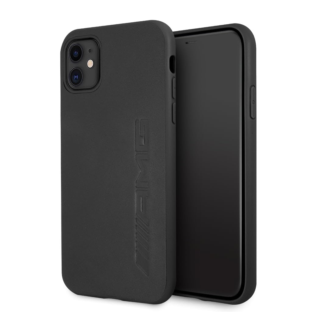 AMG Mercedes AMHCN61DOLBK Hülle für iPhone 11 6,1" schwarz Leather Hot Stamped