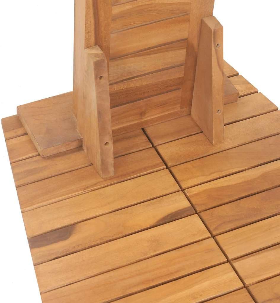 vidaXL Teak Massivholz Gartendusche Aussendusche Pooldusche Solardusche