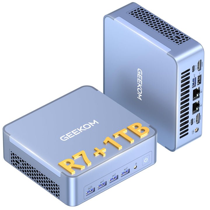 GEEKOM Mini PC AX8 Max Windows 11 Pro Vorinstalliert mit AMD Ryzen 7 8745HS,16GB DDR5+1TB SSD, AMD R
