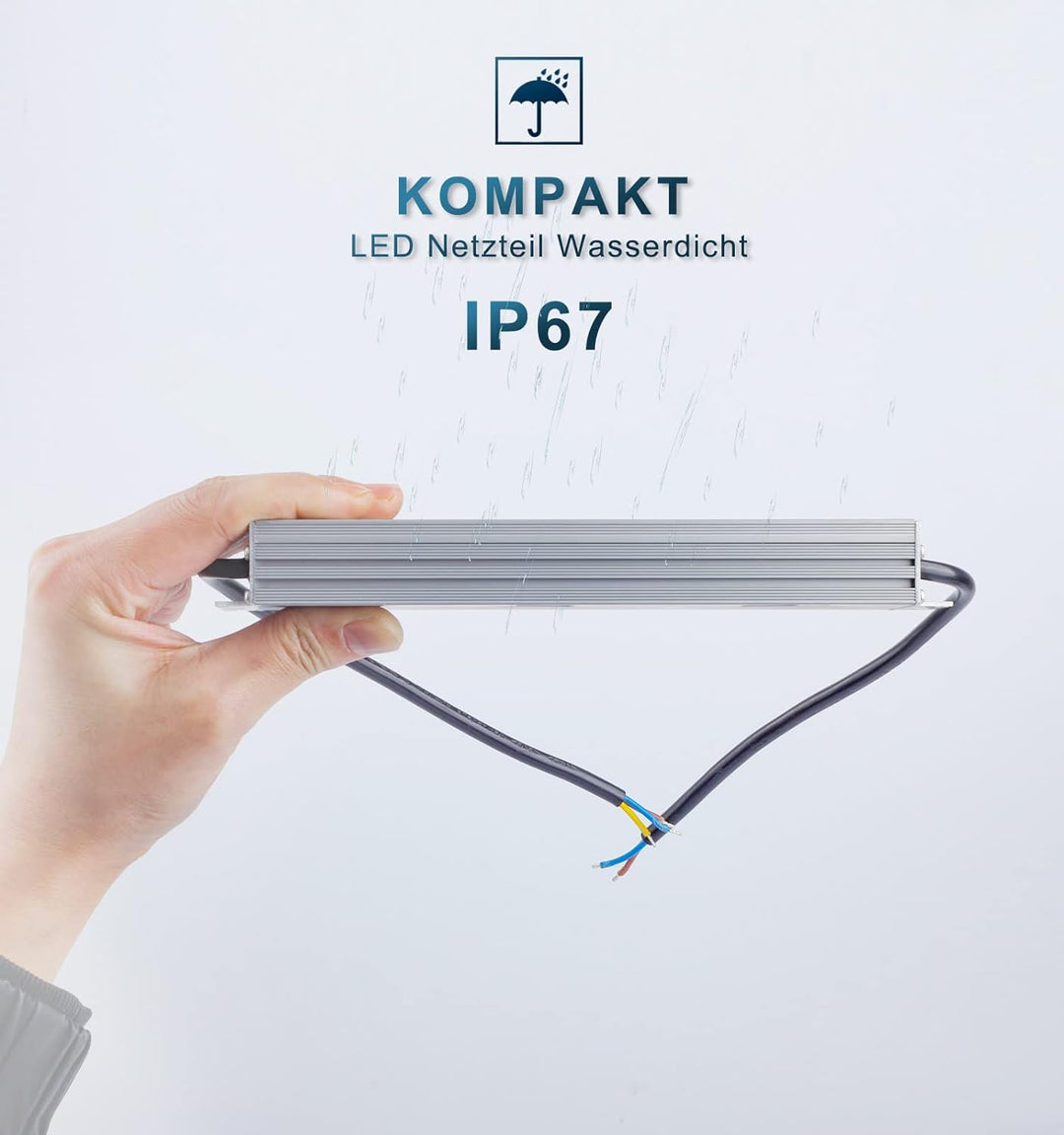 DUSKTEC LED Trafo 12V 300W Transformator IP67, Wasserdicht LED Netzteil Treiber AC 230V auf DC 12 Vo