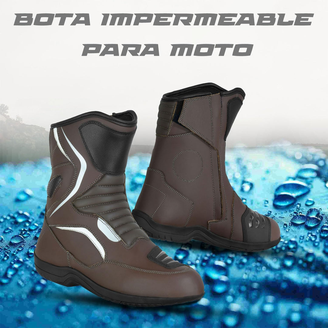 Motorradschuhe für Herren, verstärkte Strassenschuhe, Motorradstossschutz, rutschfeste Sohle, bequem