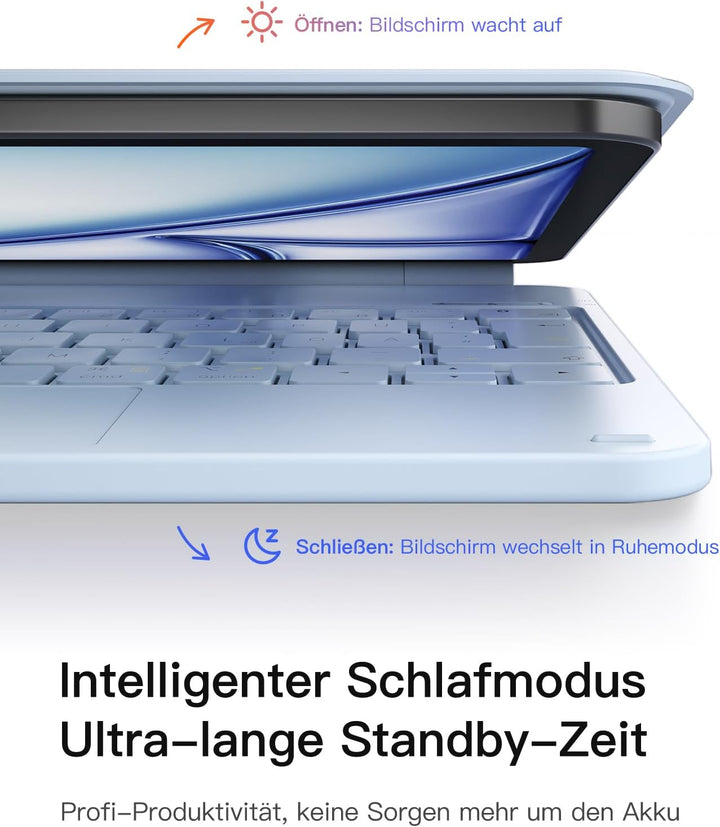 Inateck NeoMagic Magnetische Tastatur Hülle für iPad Air 11 Zoll M3/M2 (2025/2024),Air 5/4,Magic Key