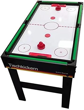 Izzy Tischkicker Multigame Spieletisch 4 in 1, inkl. komplettem Zubehör, Spieltisch mit Kickertisch,