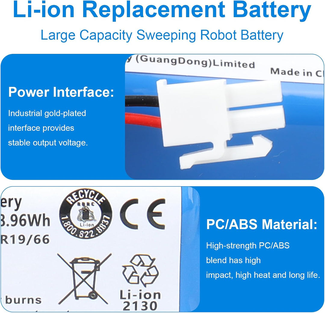 14,8 V 3400 mAh Li-Ionen Ersatzakku für ILIFE A4, A4s, A4s Pro, A6, A7, A9, A10, V7, V7s, V7s Plus,