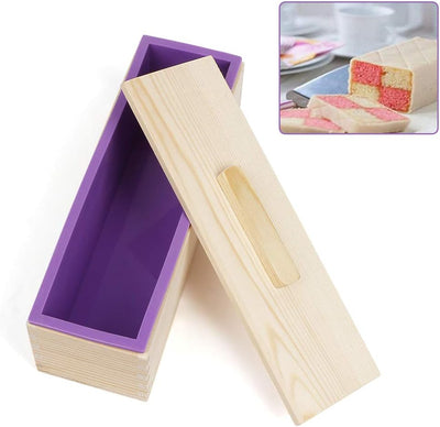 UHAPEER DIY Seifen Silikonform Set 9 Stück, Praktische Verstellbar Holz Seifenschneider Kit, Seifenh
