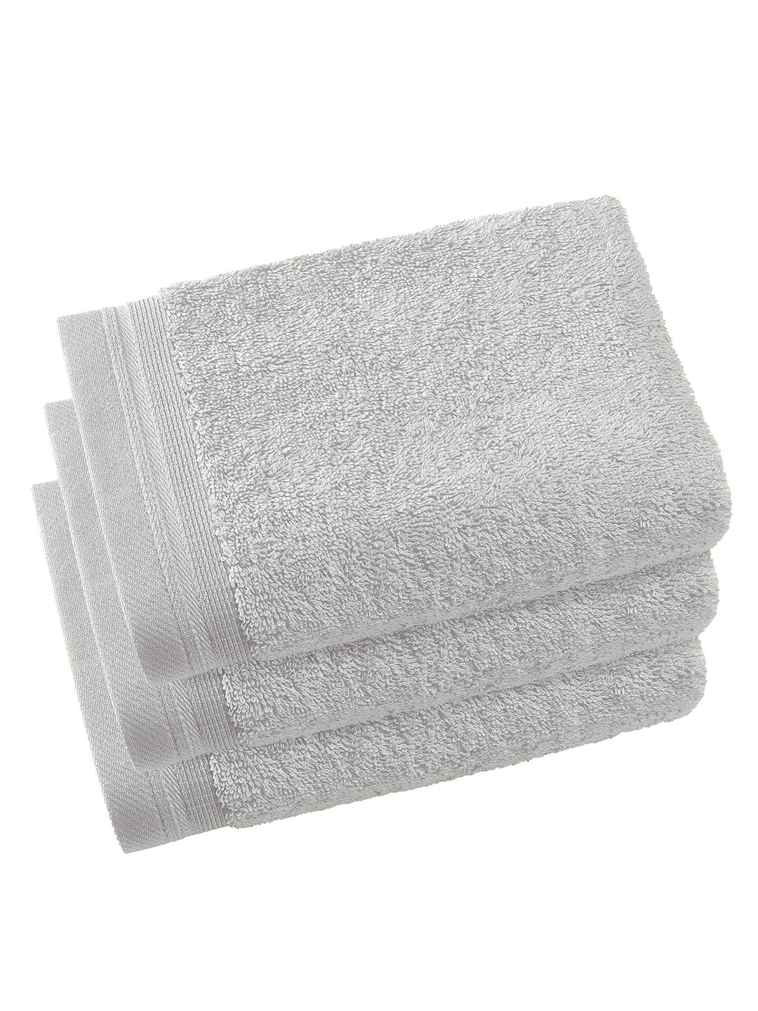 De Witte Lietaer Contessa Luxe Gästehandtücher, Baumwolle, 40 x 60 cm, Hellgrau, 3 Stück 40x60 Hellg