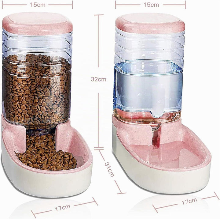 Edipets, Automatischer Futterspender Katze, Hunde, 2 Einheiten, 3.8L, Futter- und Wasserspender für