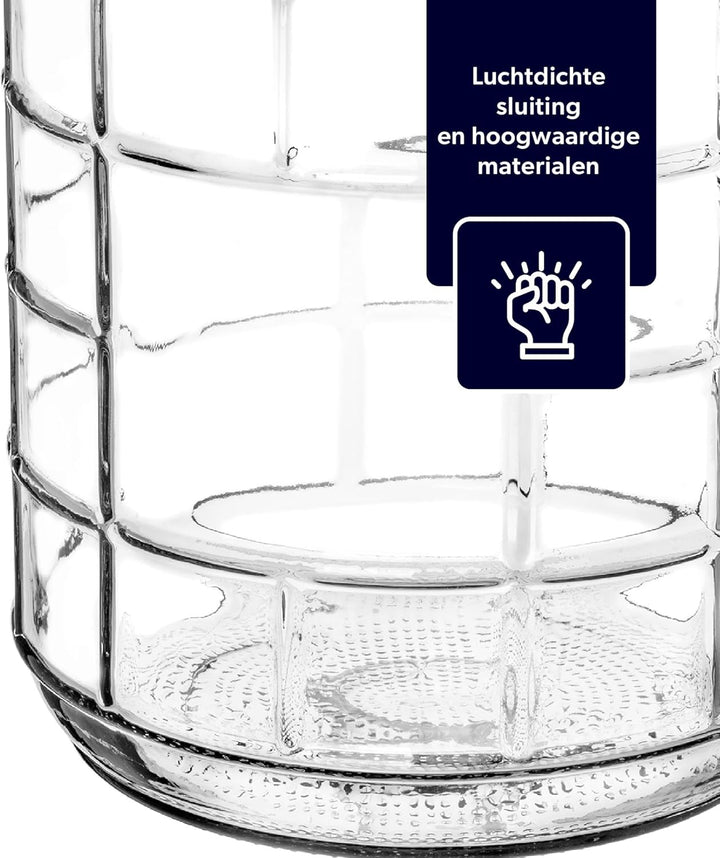 KADAX Gärballon 8L, Glasballon mit Deckel aus Kunststoff, Weinballon, Glasgärballon, universelles Gl
