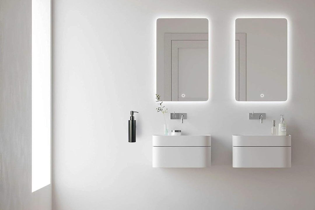 Ambrosya - Seifenspender aus Edelstahl in Schwarz - Bad Badezimmer Bohren Halter Halterung Seife Sei