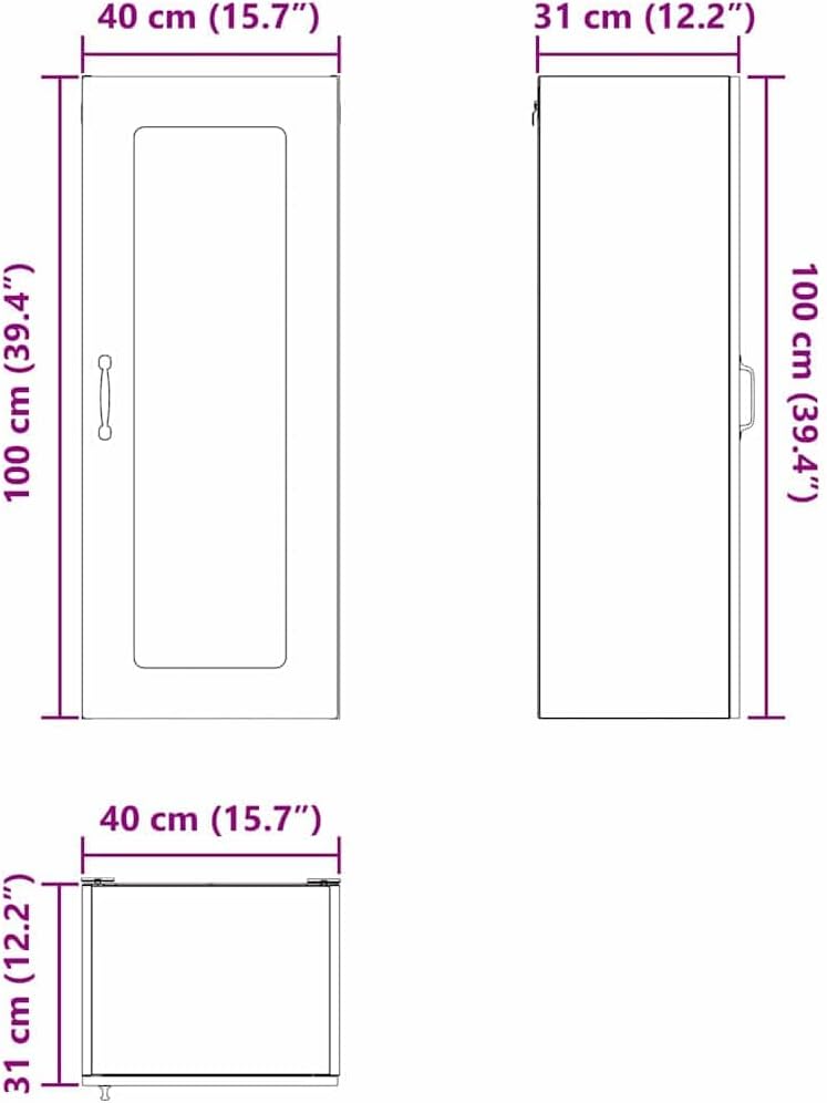 vidaXL Geschirrspülerfront Kalmar Hochglanz Weiss 40 x 31 x 100 cm 40 x 31 x 100 cm Hochglanz-weiss,