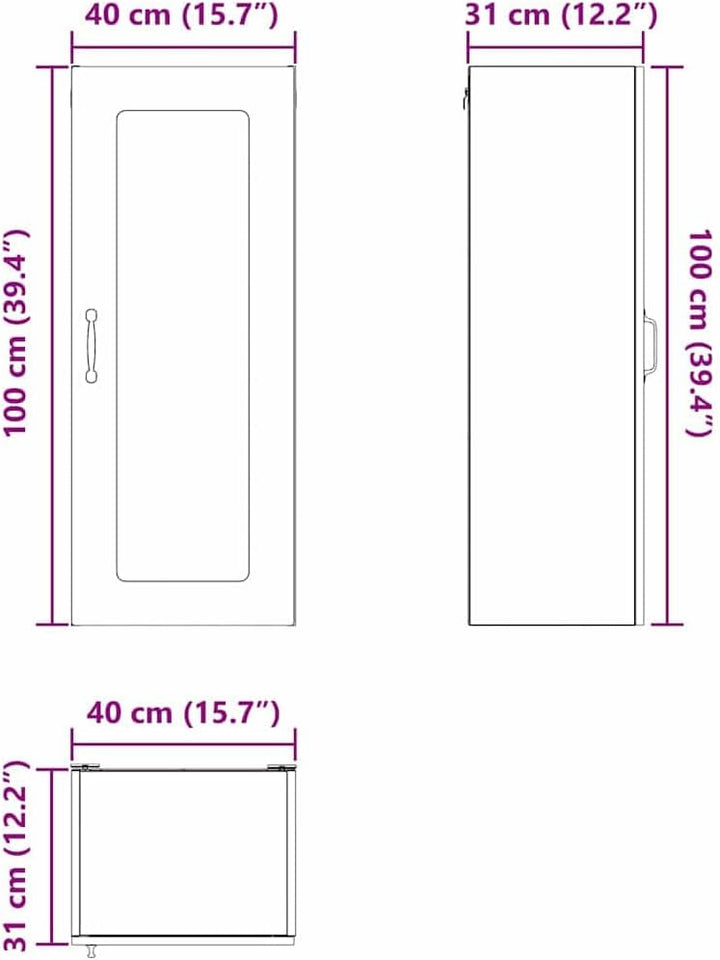vidaXL Geschirrspülerfront Kalmar Hochglanz Weiss 40 x 31 x 100 cm 40 x 31 x 100 cm Hochglanz-weiss,