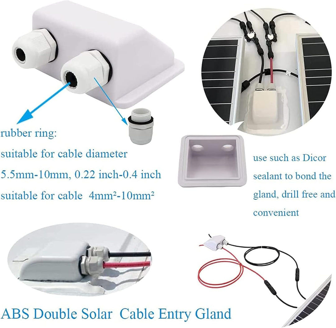 VIVLLEN Befestigungsklammern für Solarpanel,ABS,7-teilig,Bohrfrei,Weit verbreitet auf Dächern von Wo
