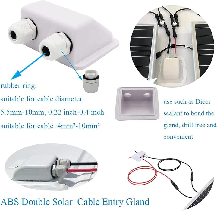 VIVLLEN Befestigungsklammern für Solarpanel,ABS,7-teilig,Bohrfrei,Weit verbreitet auf Dächern von Wo