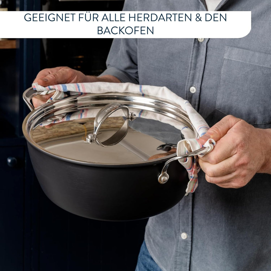 Tefal H91254 Jamie Oliver Batch-Cooking Set | Harteloxierter Kochtopf 30 cm | Antihaftversiegelung |