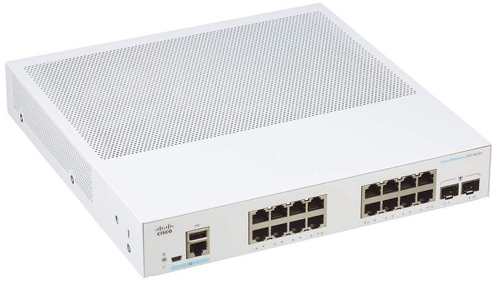 Cisco Business CBS350-16T-2G Managed Switch | 16 GE-Ports | 2 x 1G-SFP | Begrenzter Lebenszeitschutz