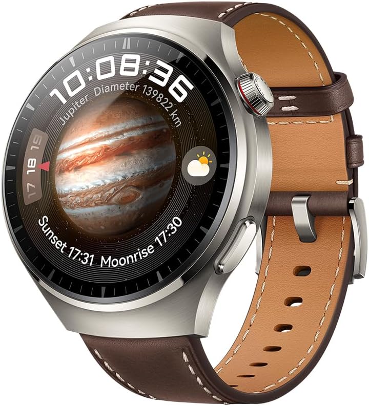 HUAWEI Watch 4 Pro, Gehäuse aus Raumfahrt-klassifizierter Titaniumlegierung & Saphirglas, dunkelbrau