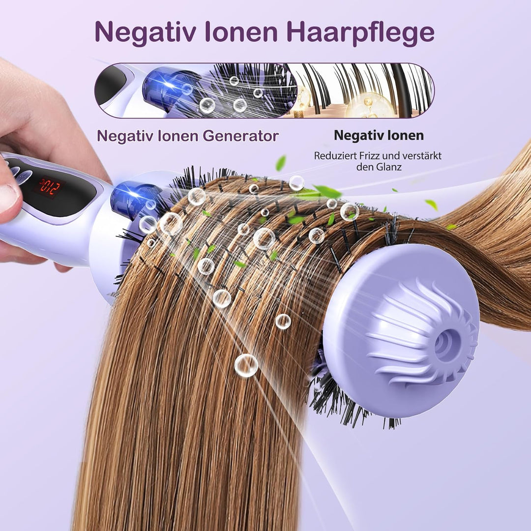 Thermobürste, Thermal Brush Ionische Lockenbürste Erhitzt zur Erzeugung Natürlicher Locken, Haarglät