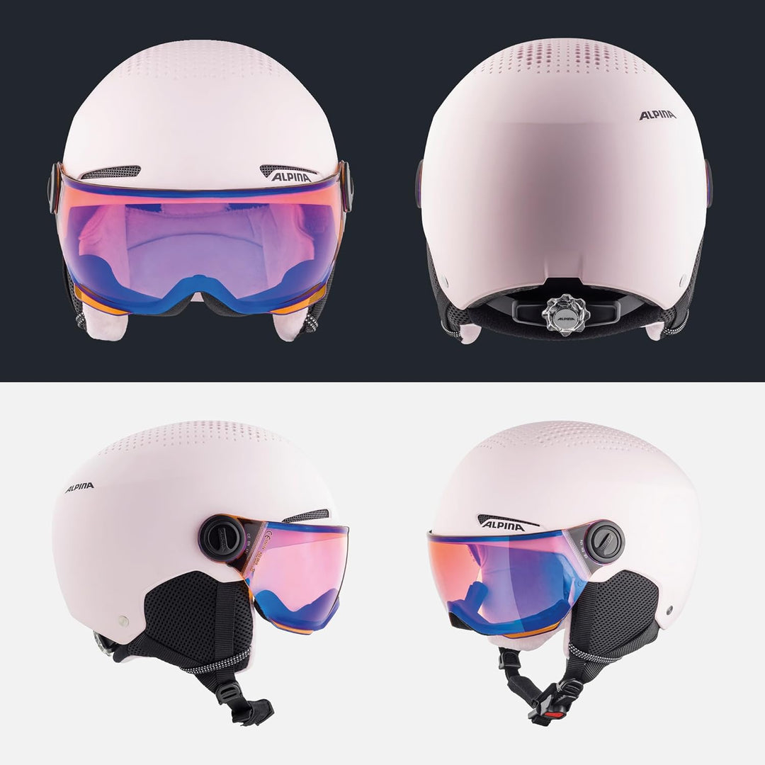 ALPINA ZUPO VISOR Q-LITE - Hochwertiger & Leichter Skihelm Mit Kontrastverstärkendem Visier Für Kind