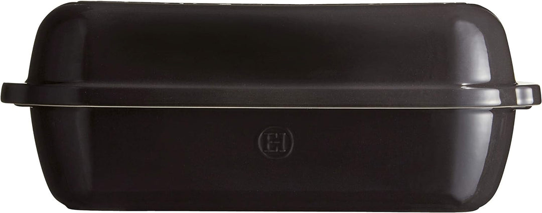 Emile Henry EH349503 Bauernbrot-Backform, Keramik, 39,5 x 16,5 x 15 cm., Keramik, Kohle, 39,5 x 16,5