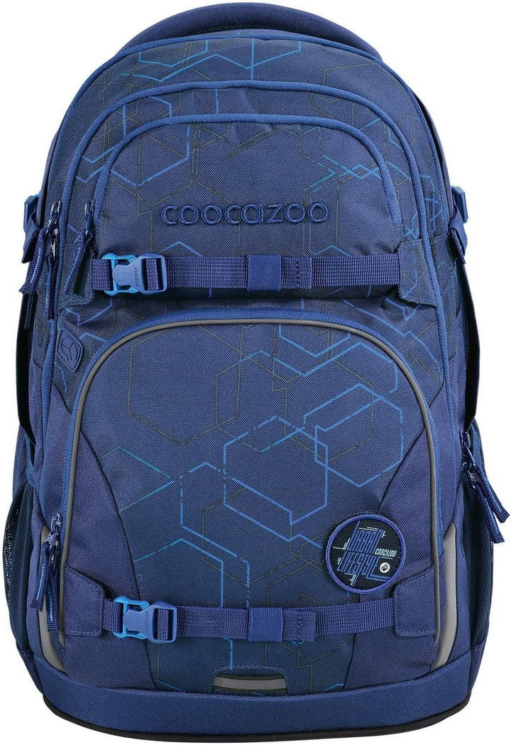 coocazoo Schulrucksack Porter, Blue Motion, blau, ergonomischer & anpassbarer Tornister, höhen- & gr