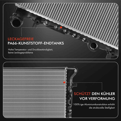 Frankberg Kühler Wasserkühler Motorkühler Schaltgetriebe Kompatibel mit Ibiza III 6L1 1.2L-2.0L 2002