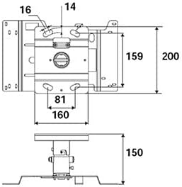 Epson ELPMB22 Deckenhalterung, V12H003B22, grau, B22