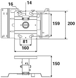 Epson ELPMB22 Deckenhalterung, V12H003B22, grau, B22