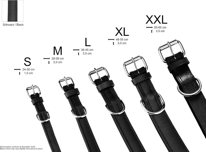 Schnüffelfreunde Halsband für Hunde aus Leder, Hundehalsband für den grossen, mittleren und kleinen