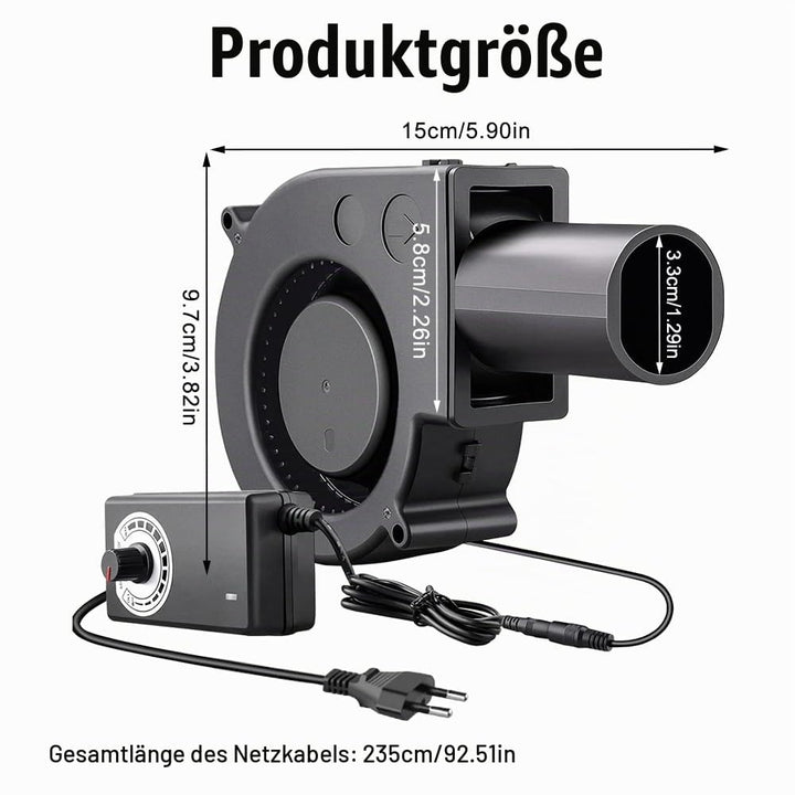 Radiallüfter 12V, 220V Regelbar AC Radial Lüfter, Kühlung Lüfter mit drehzahlregler, DC 3-12V Turbin