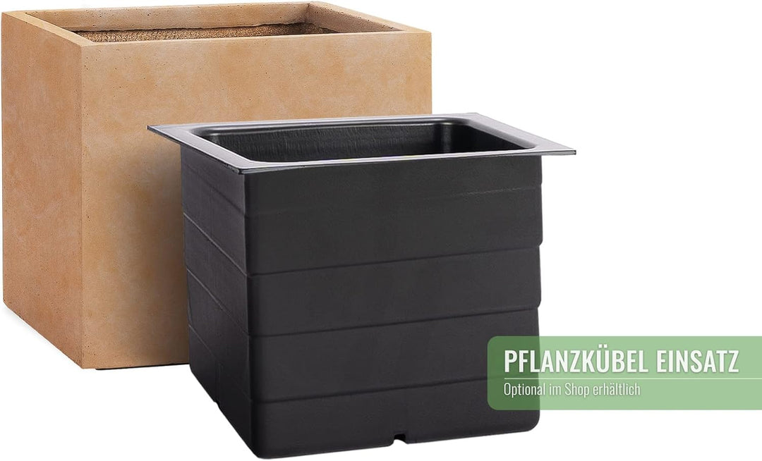 Pflanzwerk® Pflanzkübel Cube Terrakotta 30x34x34cm *Frostbeständiger Blumenkübel* *UV-Schutz* *Quali