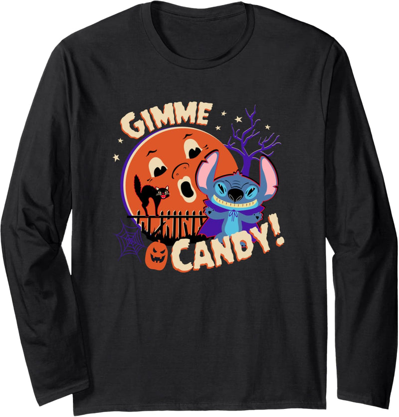 Disney Stitch Gimme Candy Spooky Halloween Langarmshirt