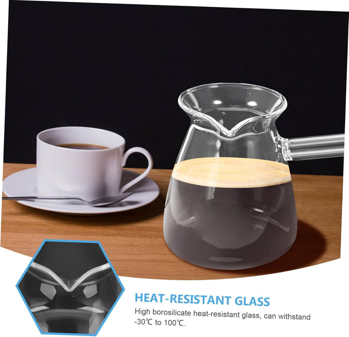 Cabilock Milch Pan Glas Türkischen Kaffee Topf Glas Herd Tee Maker Sauce Pan für Home Küche