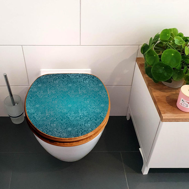 banjado Design WC Sitz Bambus Absenkautomatik 45,8x37,5cm - Toilettendeckel mit Absenkautomatik Holz