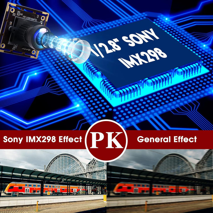 ELP 16MP USB-Kameramodul Weitwinkel 110 Grad Keine Verzerrung Objektiv Webcam, Ultra HD 3496P USB-Ka