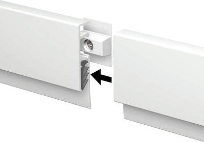 MAUL Klemmleiste MAULgrip 100 x 5 cm | Wandklemmleiste aus Aluminium zum Anbringen von Zeichnungen,