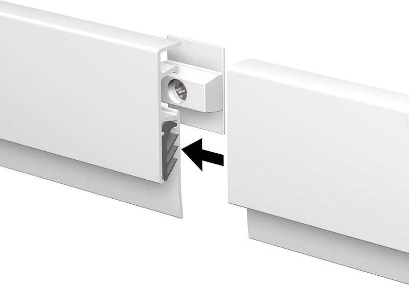 MAUL Klemmleiste MAULgrip 100 x 5 cm | Wandklemmleiste aus Aluminium zum Anbringen von Zeichnungen,