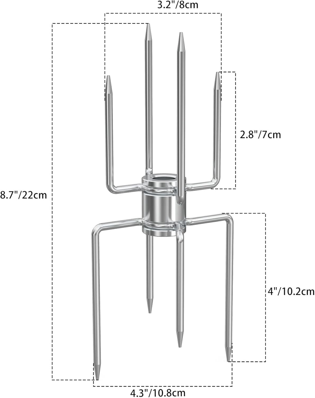 onlyfire Fleischklammer für Drehspiess, Fleischnadeln für Grillspiess und Rotisserie, für 12 MM Hexa