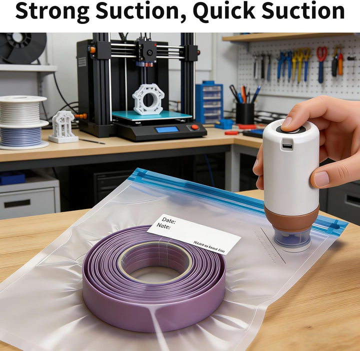 Filament Aufbewahrung Kit mit Auto Pumpe, 30 3D-Druck Filament Vakuumbeutel, 30 Trockenmittel, 6 Ver