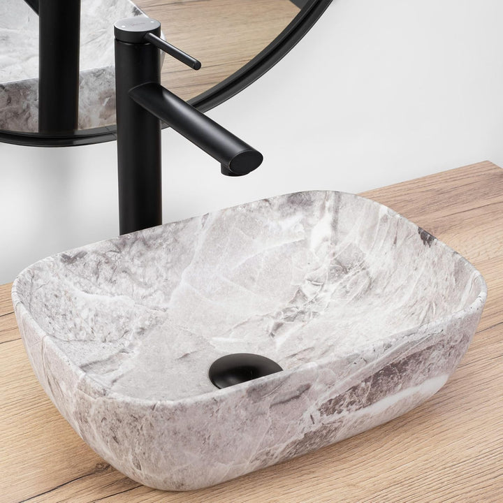 Rea Aufsatzwaschbecken Belinda mini stone matt Waschtisch Handwaschbecken Waschschale Waschbecken fü