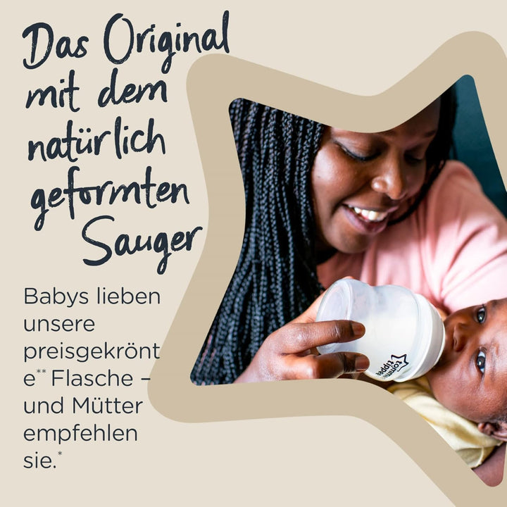 Tommee Tippee Closer to Nature Babyflaschen Starterset, Natürlich geformter Trinksauger mit Anti-Kol