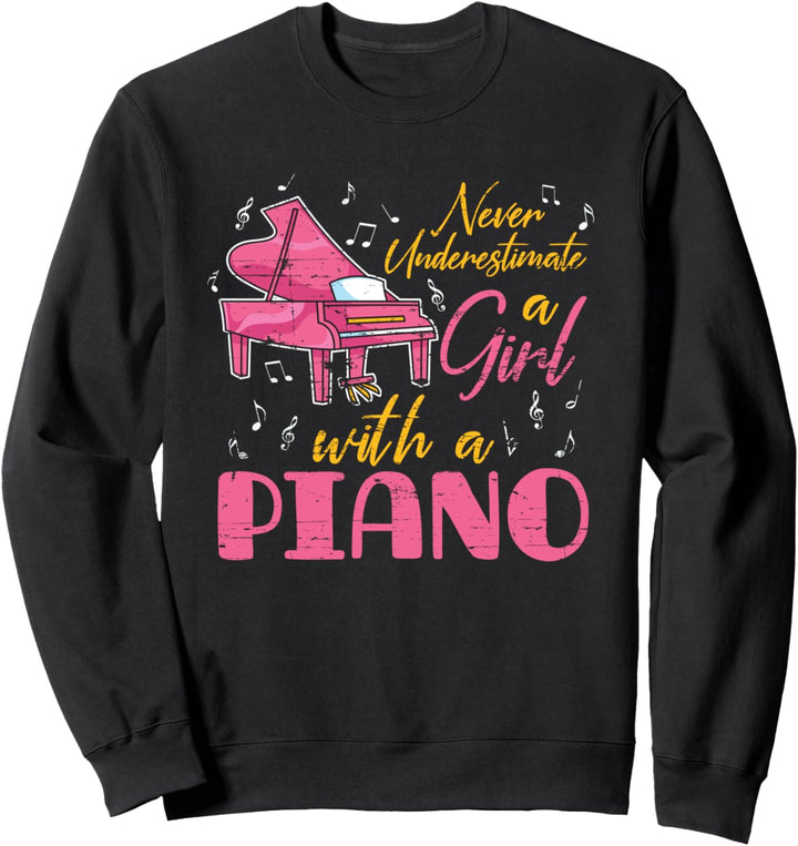 Klavierspieler Pianisten Mädchen Geschenk Klavier Sweatshirt