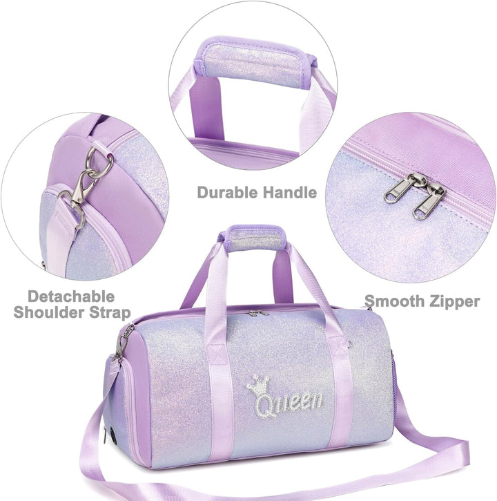 Sporttasche Mädchen Kindertaschen Kinder Reisetasche Mädchen Sports Duffel Schwimmtasche Klassische