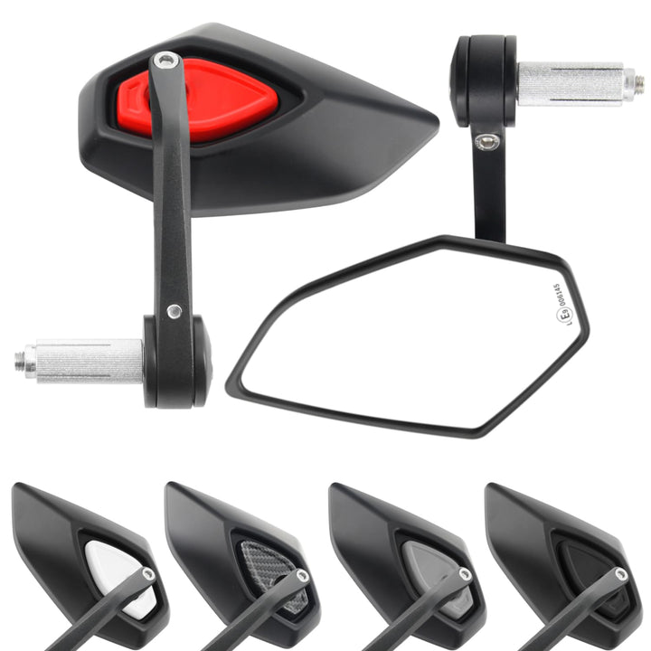 Area1 universal Motorrad Lenkerendenspiegel Rückspiegel Paar e-geprüft kompatibel mit Duke SMC/R MT0