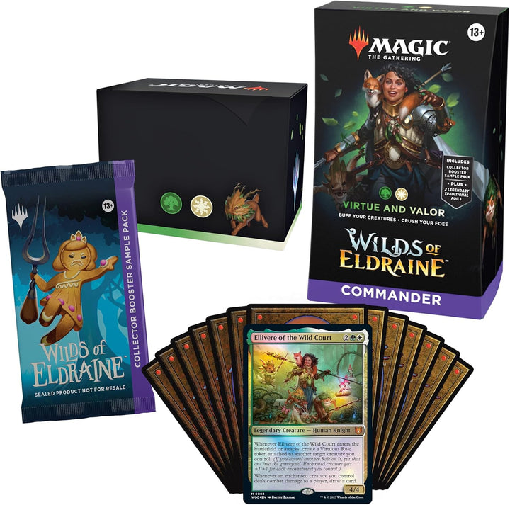 Magic: The Gathering Wildnis von Eldraine Commander-Deck– Tugend und Tapferkeit (Deck mit 100Karten,