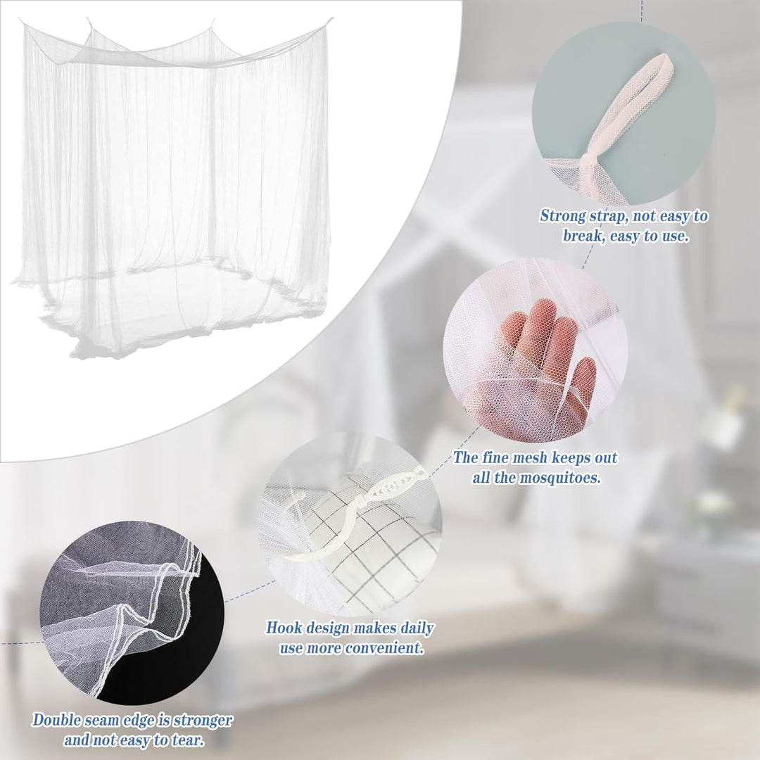 Mückennetz Bett XXL, Moskitonetz Reise Outdoor, Moskitonetz Doppelbett Einzelbett, Betthimmel Rechte